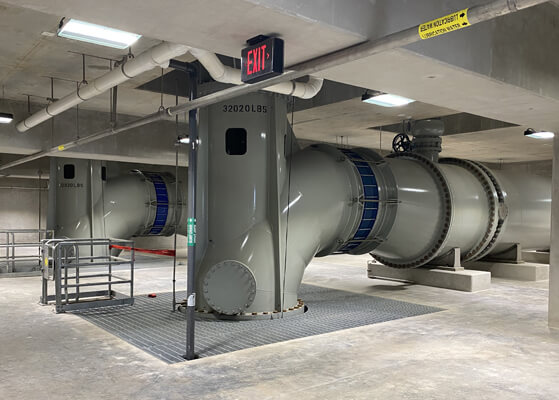 Massive reservoir pumping station at the South Florida Water Management District