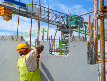 Construction worker at worksite